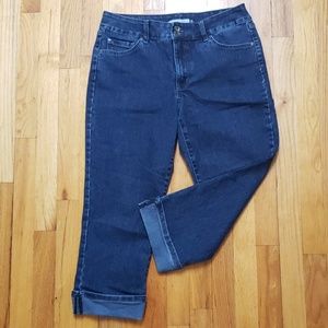 Bandolino Blu Crop Cuffed Jeans size 10 EUC!